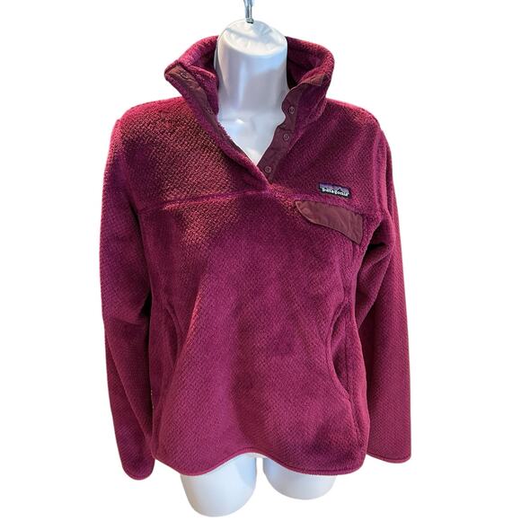 Patagonia Jackets & Blazers - PATAGONIA Rebullite Pink Re-Tool Snap T Pullover Fleece Women's Size SMALL